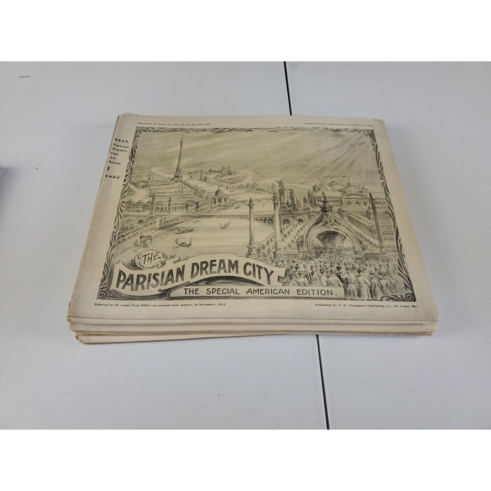 Vtg PARISIAN DREAM CITY 1 - 20 Parisian Worlds Fair Art Series American Ed. 1900